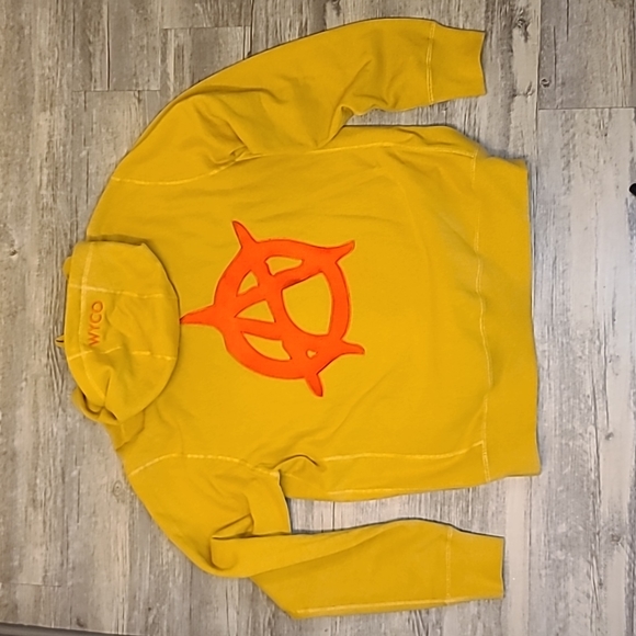 WyCo Anarchy Mustard/Red Pullover Hoodie - Sz XL - Picture 1 of 4